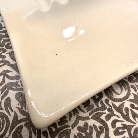 Vintage 60s MCM Royal Haeger Pottery Ivory Ceramic Atomic Age Large Ashtray - Picture 6 of 9